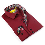Paisley Dress Shirt // Oxblood (US: 14.5-15)