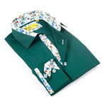 Floral Dress Shirt // Jade Green (US: 14.5-15)