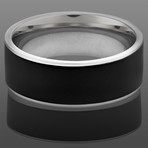 Two-Tone Stainless Steel Polished Band Ring (Size 7)