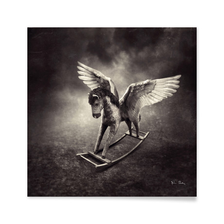 Rocking Pegasus // Aluminum Print (16"L x 16"H)