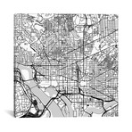 Washington D.C. Urban Roadway Map // White (18"L x 18''W)