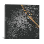 Vienna Urban Map // Gold (18"L x 18''W)