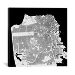 San Francisco Urban Map // White (18"L x 18''W)