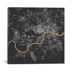 London Urban Map // Black + Gold (18"L x 18''W)