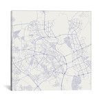 Kiev Urban Roadway Map // Blue (18"L x 18''W)