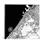 Dubai Urban Map // Black (18"L x 18''W)