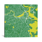 Boston Urban Roadway Map // Green (18"L x 18''W)
