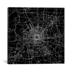 Beijing Urban Map // Black (18"L x 18''W)