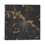 Amsterdam Urban Map // Black + Gold (18"L x 18''W)