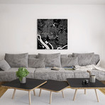 Washington D.C. Urban Map // Black (18"L x 18''W)