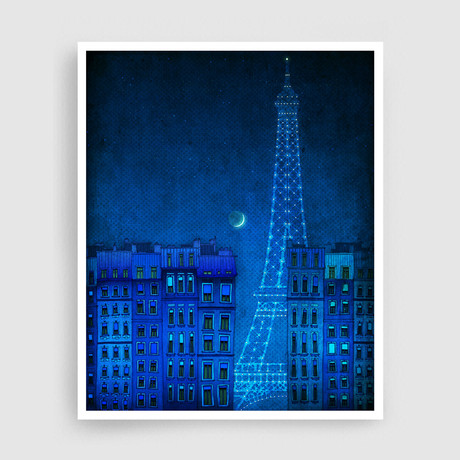 The Lights Of The Eiffel Tower (16" x 20")