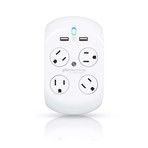 Revolve Surge Protector With Rotating Outlets + USB (2.4 Amp/12 Watt)