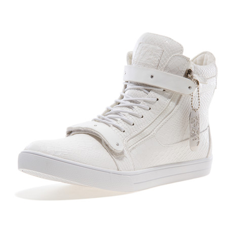Zion Snake High-Top Sneakers // White (US: 8)