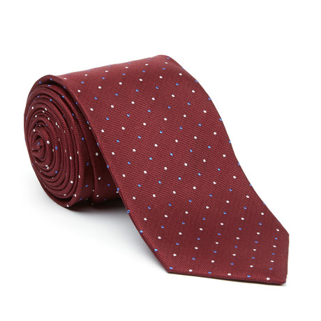 Silk Tie // Burgundy Dot