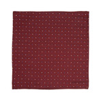 Pocket Square // Burgundy Dot