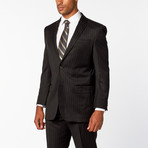 Regular Fit Suit // Pinstripe Black I (US: 40R)