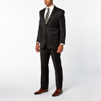 Regular Fit Suit // Pinstripe Black I (US: 40R)