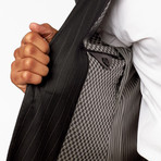 Regular Fit Suit // Pinstripe Black I (US: 40R)