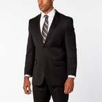 Regular Fit Suit // Pinstripe Black II (US: 44S)