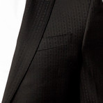 Regular Fit Suit // Pinstripe Black II (US: 44S)