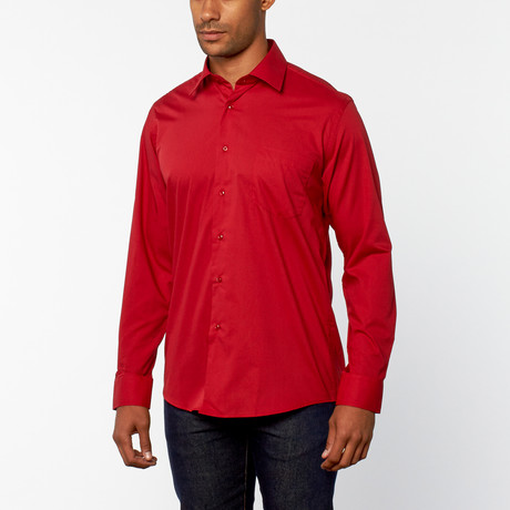Regular Fit Dress Shirt // Red (US: 14H [32"/33" SLEEVE])