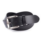 Casual Polished Leather Flybelt // Black (42" Waist)