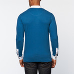 Long-Sleeve Polo Shirt // French Blue (L)