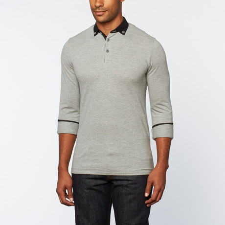 Long-Sleeve Polo Shirt // Grey (S)