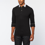 Long-Sleeve Polo // Black (XL)