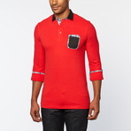 Long-Sleeve Polo // Red (2XL)