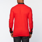 Long-Sleeve Polo // Red (XL)