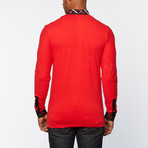 Long-Sleeve Polo Shirt // Red (2XL)