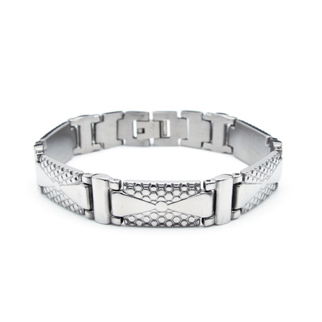 Stainless Steel Rock Design Bracelet