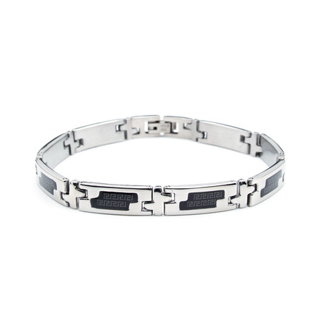 Polished Stainless Steel With Black Plating Celtic Bracelet