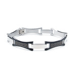 Polished Stainless Steel With Black Plating Bracelet