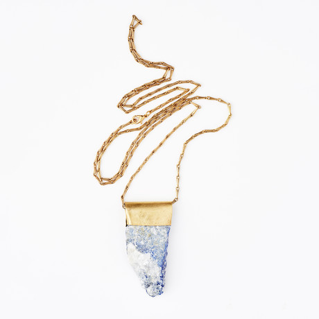 Quartz Necklace // Lapis Lazuli