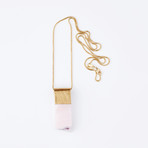 Mangano Calcite Necklace (Silver Chain)