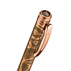 WheelWork Pen // Chocolate + Rose Gold Decoration