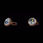 Moon Phase Cufflinks // Chocolate Case + Silver Face