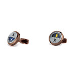 Moon Phase Cufflinks // Chocolate Case + Silver Face