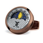 Moon Phase Cufflinks // Chocolate Case + Silver Face
