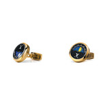 Moon Phase Cufflinks // Yellow Gold Case + Black Face