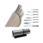 Convavo Knife Block // 8 Piece + Diamond Sharpener