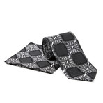 Tie + Hanky Set // Black Geometric