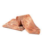 Tie + Hanky Set // Coral Paisley