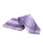 Tie + Hanky Set // Purple Tile Geometric