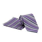 Tie + Hanky Set // Purple Shaded Stripe