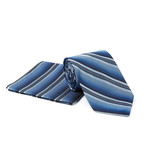 Tie + Hanky Set // Blue Shaded Stripe