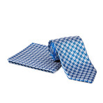 Tie + Hanky Set // Blue + White