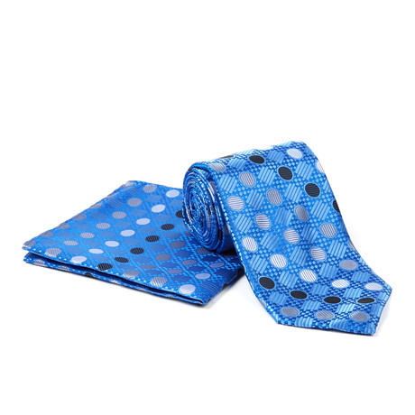 Tie + Hanky Set // Blue Dot